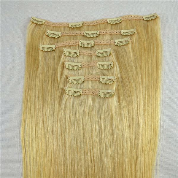 Thick 100% human hair clip in hair extension 220g ZJ0081